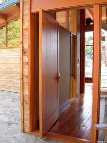 Front Door of West Coast Home on Pender Island built by Dave Dandeneau of Gulf Islands Artisan Homes