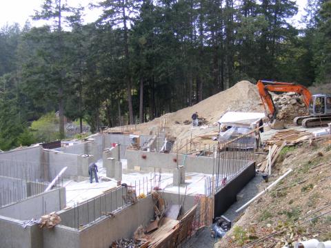 Foundation of a Contemporary West Coast Fusion House by Dave Dandeneau of Gulf Islands Artisan Homes