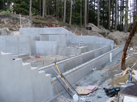 Foundation of a Contemporary West Coast Fusion House by Dave Dandeneau of Gulf Islands Artisan Homes