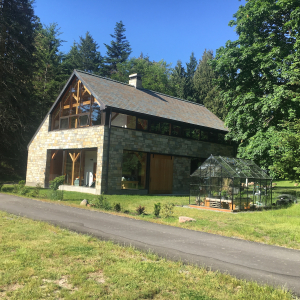 Exterior South Pender Island Home with Barn built by Gulf Islands Artisan Homes Dave Dandeneau