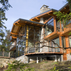 Outside House on Irene Bay Road by Dave Dandeneau of Gulf Islands Artisan Homes