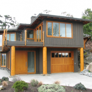 Exterior of West Coast Home on Pender Island built by Dave Dandeneau of Gulf Islands Artisan Homes