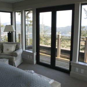 Master Bedroom West Coast Luxury Home on Pender Island built by Dave Dandeneau of Gulf Islands Artisan Homes